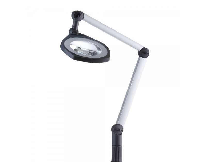 LENSLED II magnifying LED lamp with an articulated arm, dimmable, with scratch-resistant glass lens