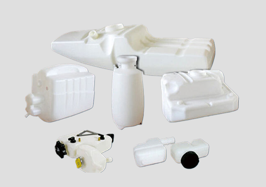 Blow molded automotive parts water tank