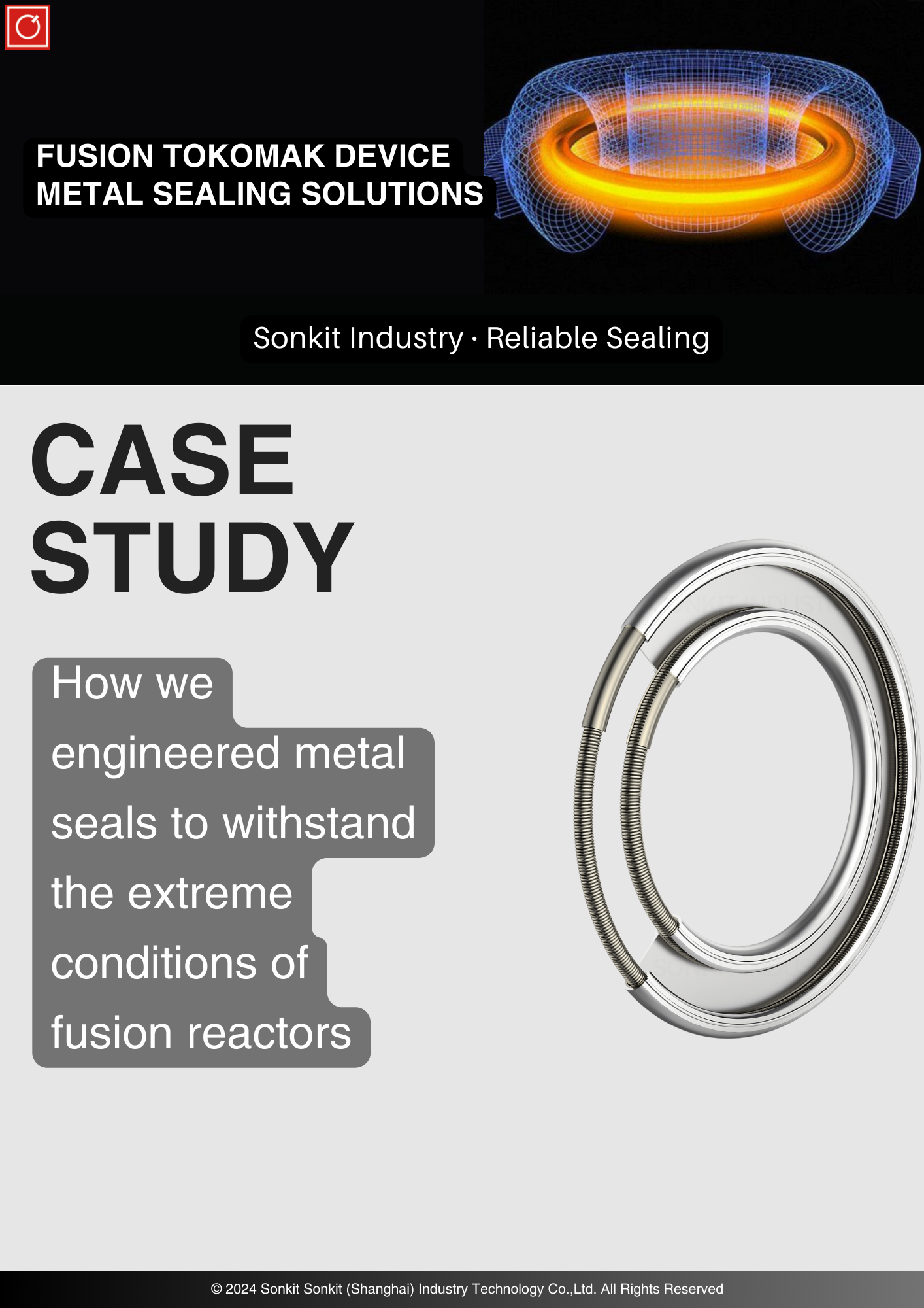 FUSION TOKOMAK DEVICE - METAL SEALING SOLUTIONS - Dual-Stage Metal Seal