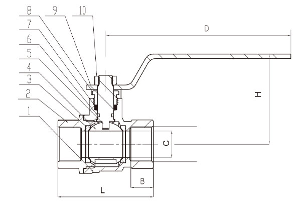 Brass ball valve