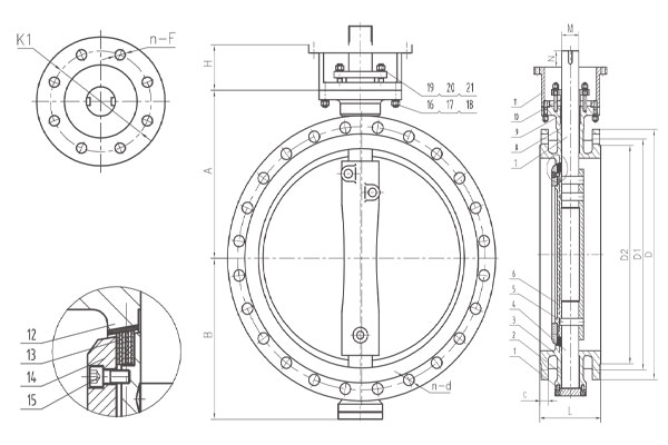 triple eccentric butterfly valve