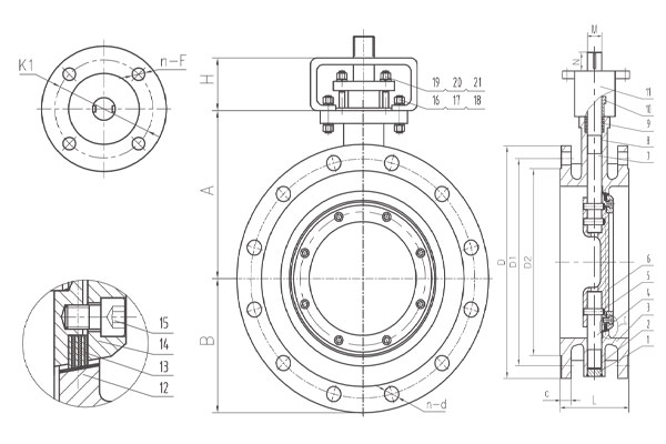 triple eccentric butterfly valve