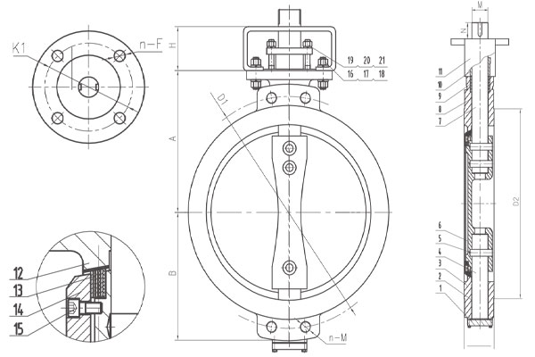 Triple eccentric butterfly valves