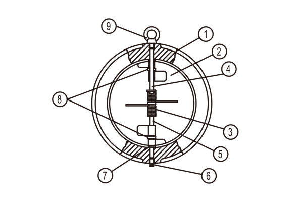 Dual plate check valves