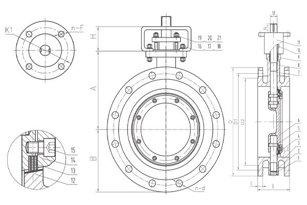 triple eccentric butterfly valve