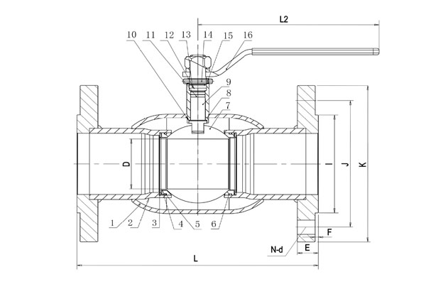 Fully welded ball valve