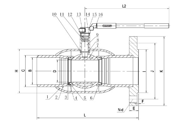 Fully welded ball valve