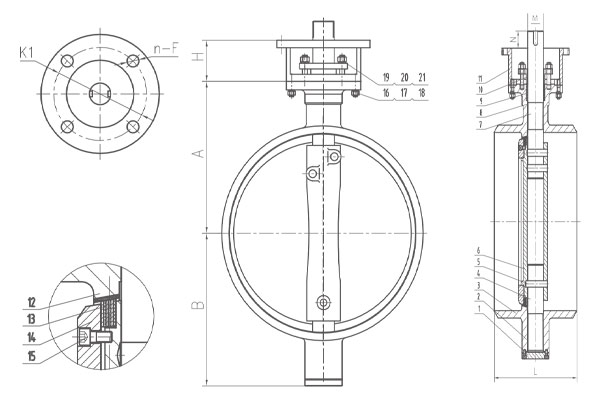 Triple eccentric butterfly valves