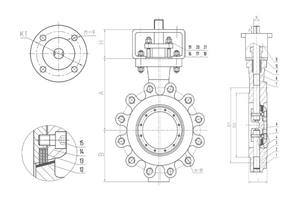 wafer type butterfly valve