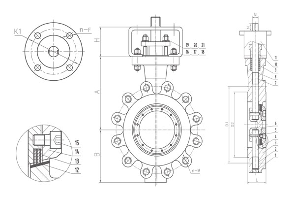 Triple eccentric butterfly valves