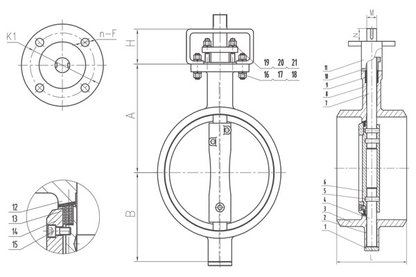 triple eccentric butterfly valves