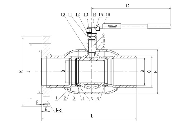 Fully welded ball valve