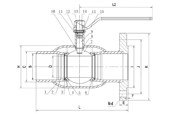 Fully welded ball valve