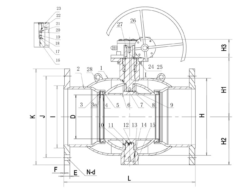 Fully welded half ball valve factory