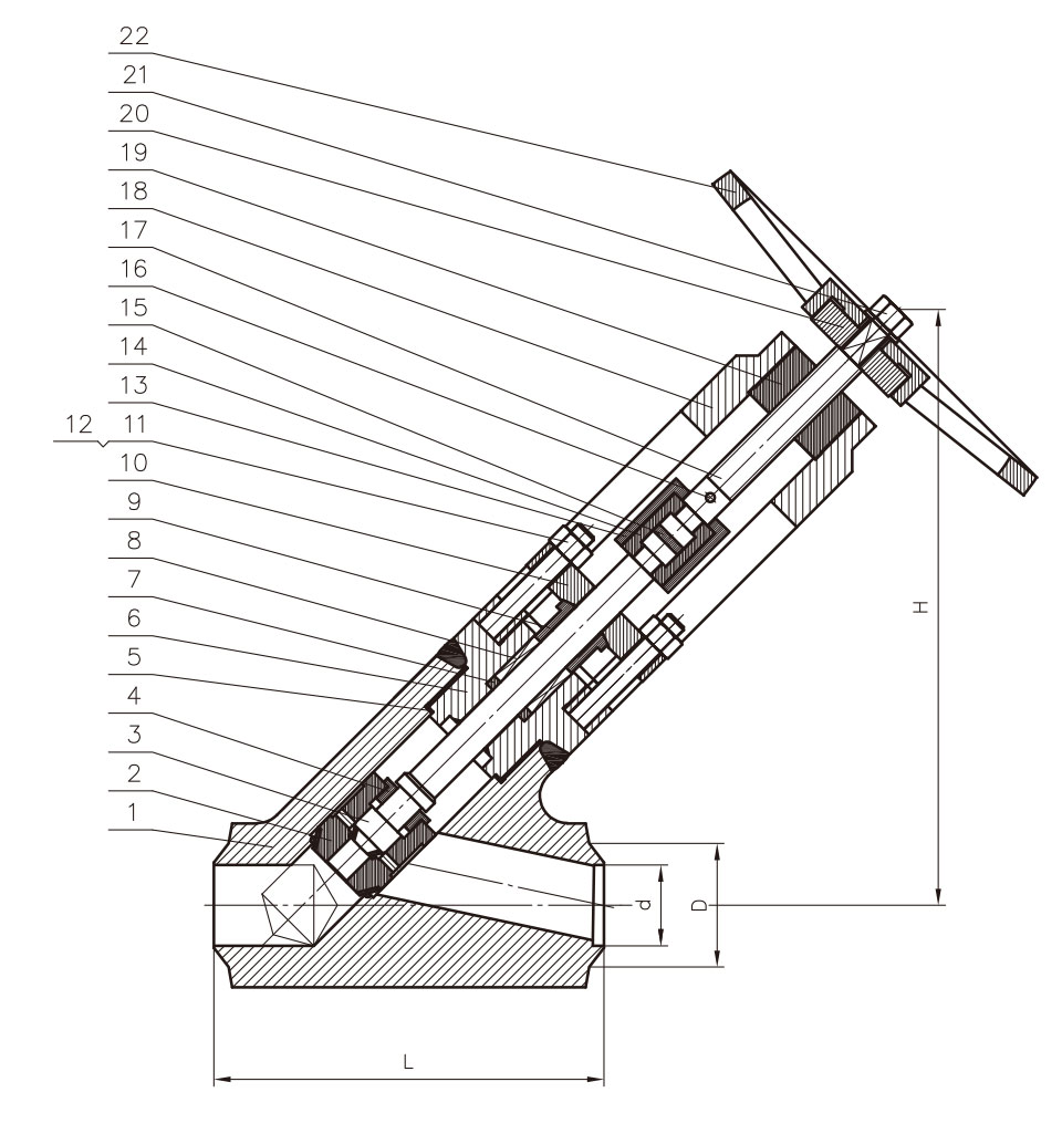 angle globe valve