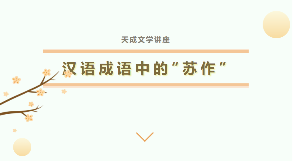 苏大教授在天成讲堂讲“苏作”成语