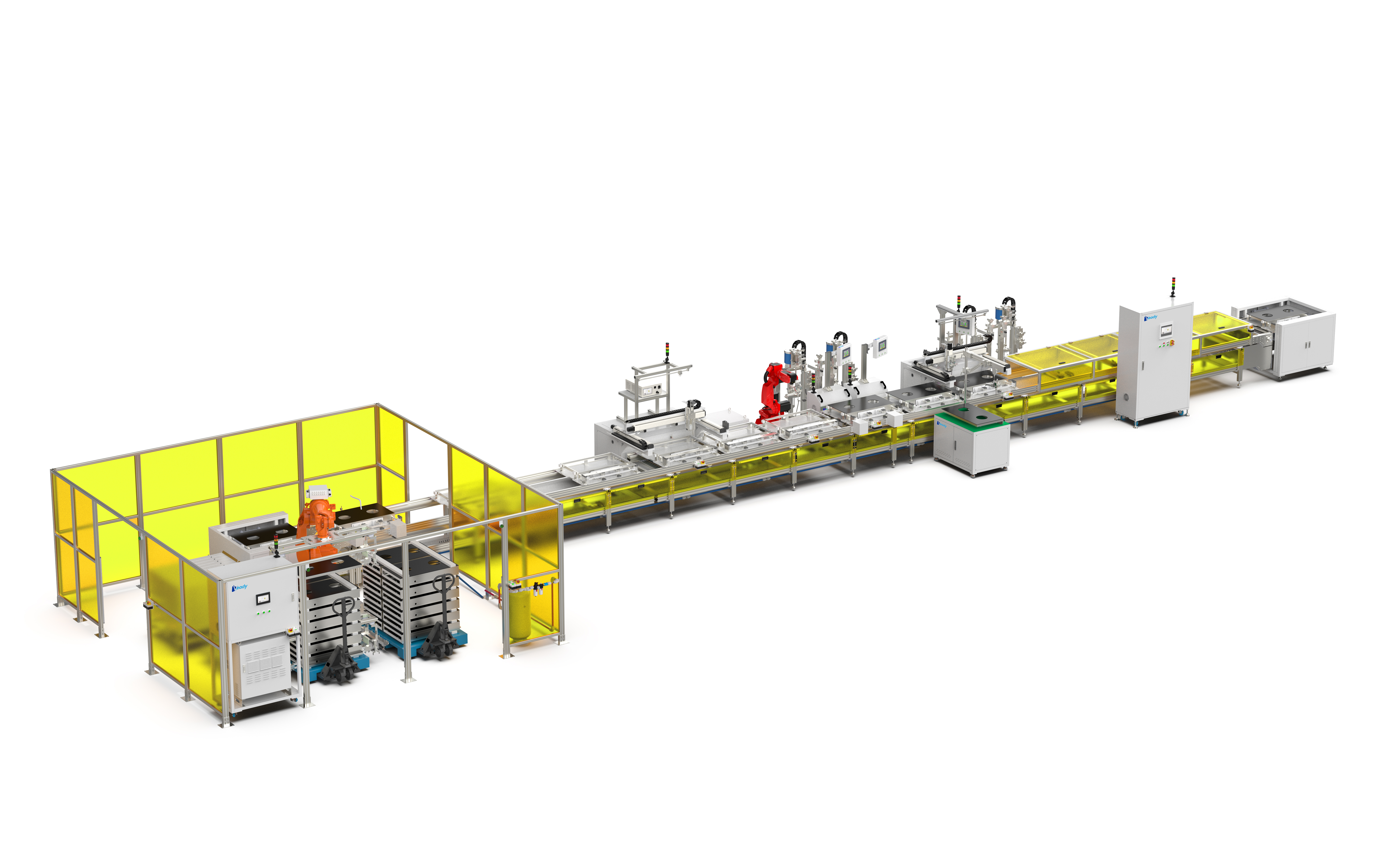 Automatic coating production line