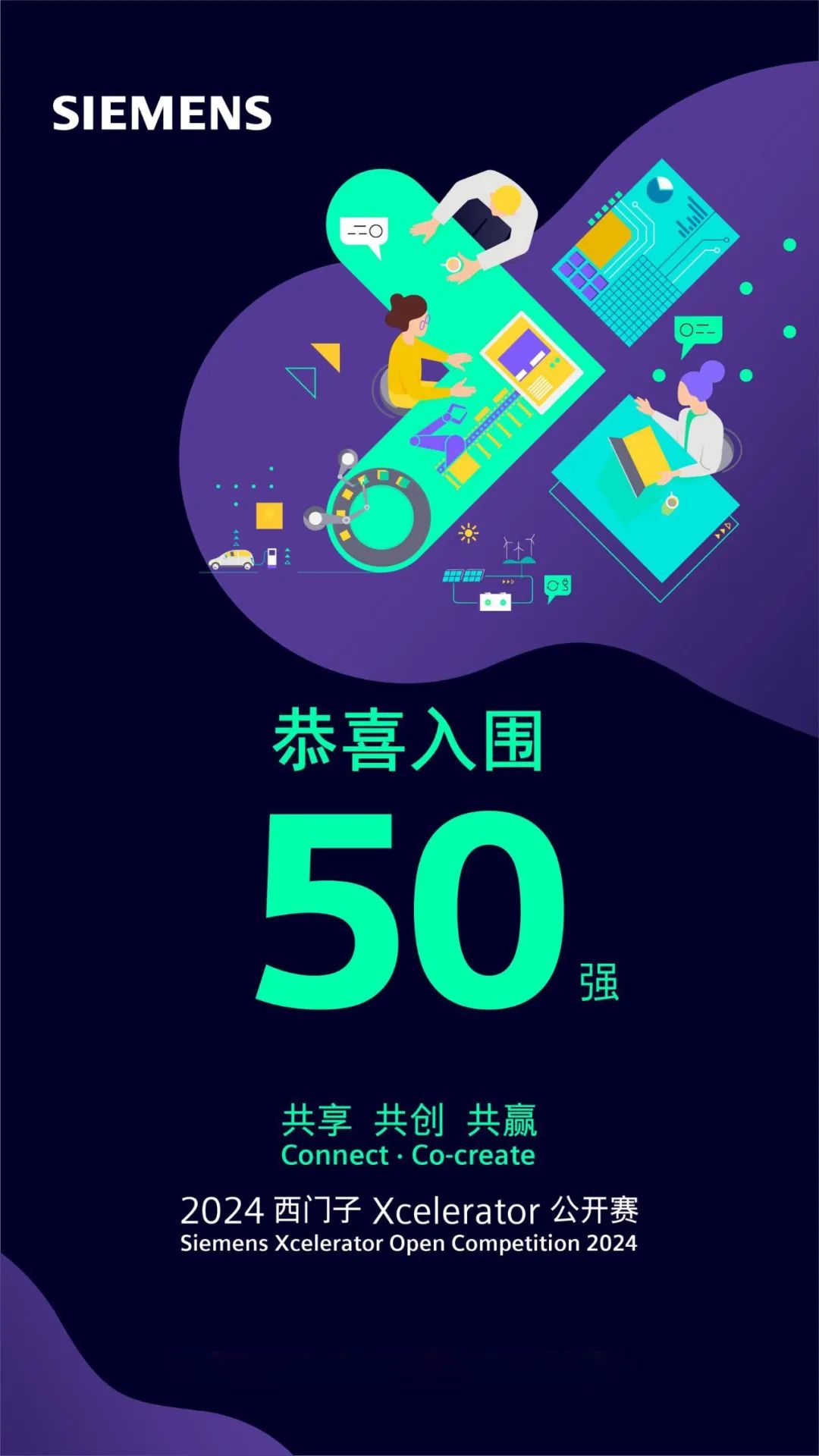 微构工场成功入选西门子 Xcelerator公开赛50强！